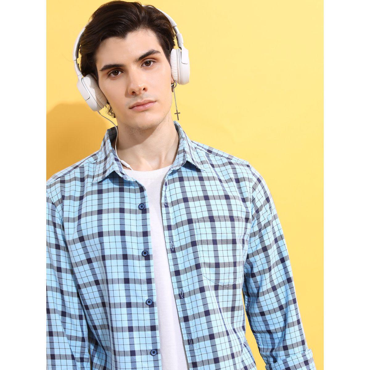 Highlander X Styli Checkered Slim Fit Shirt with Pocket-men-clothing-shirts-image-1