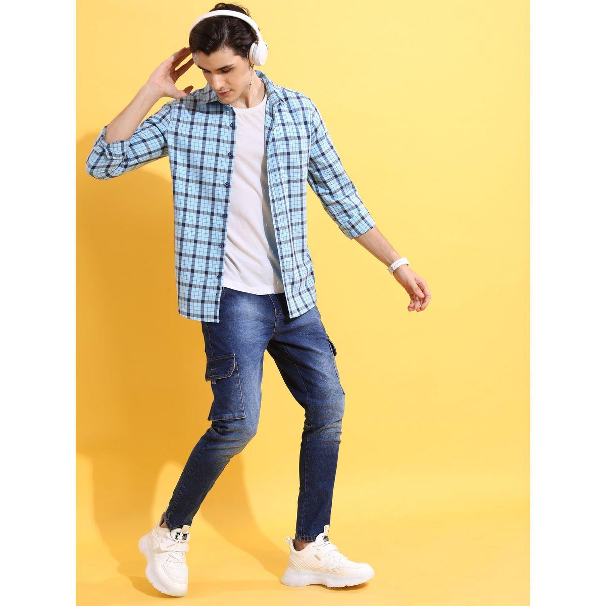 Highlander X Styli Checkered Slim Fit Shirt with Pocket-men-clothing-shirts-image-2