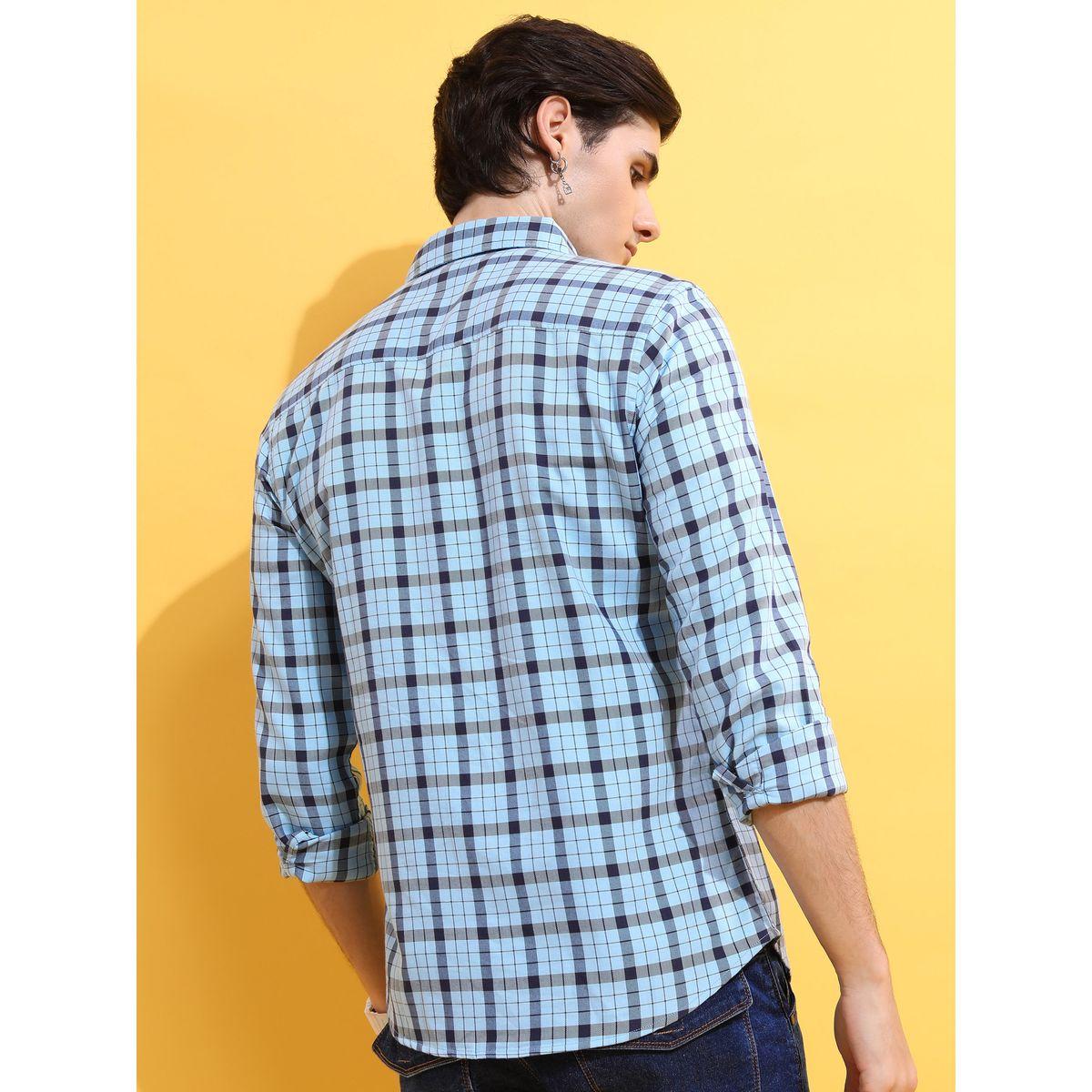 قميص بقصة سليم فت وجيب هايلاندر × ستايلي-men-clothing-shirts-image-3