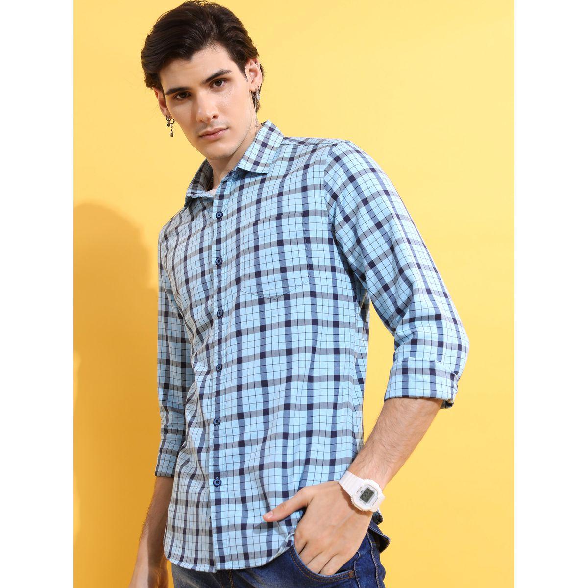 قميص بقصة سليم فت وجيب هايلاندر × ستايلي-men-clothing-shirts-image-4