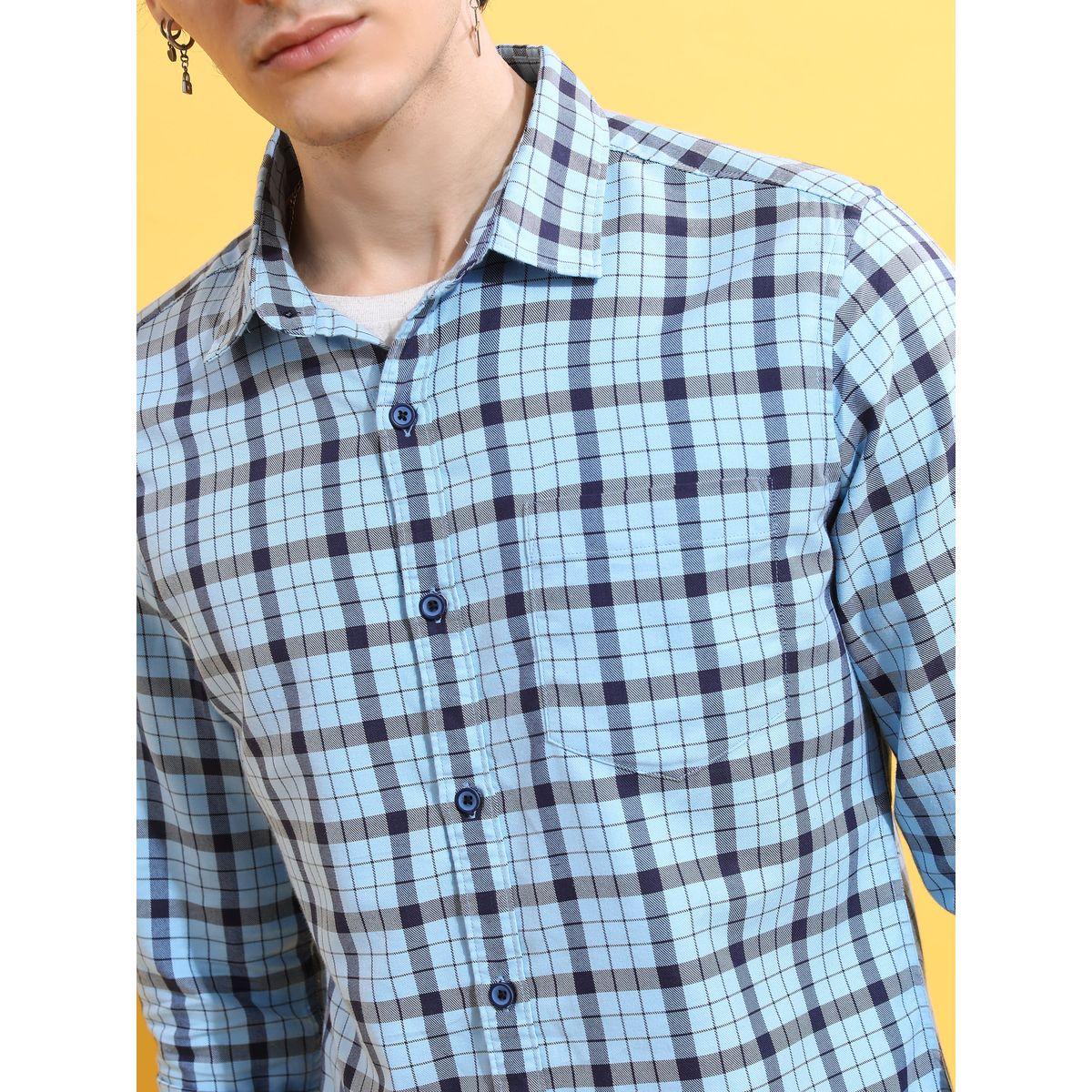 قميص بقصة سليم فت وجيب هايلاندر × ستايلي-men-clothing-shirts-image-5