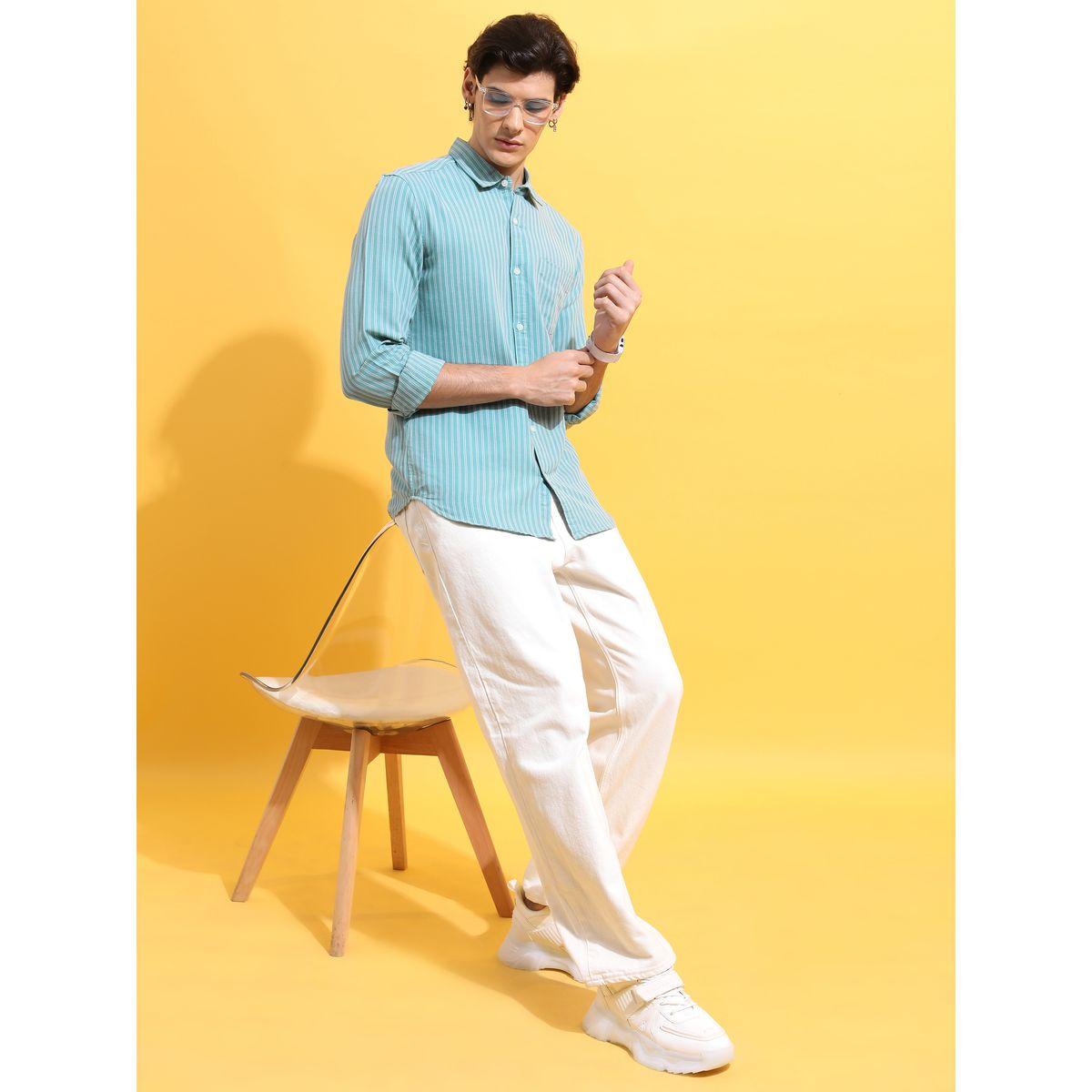 قميص كاجوال بقصة سليم فت هايلاندر × ستايلي-men-clothing-shirts-image-2