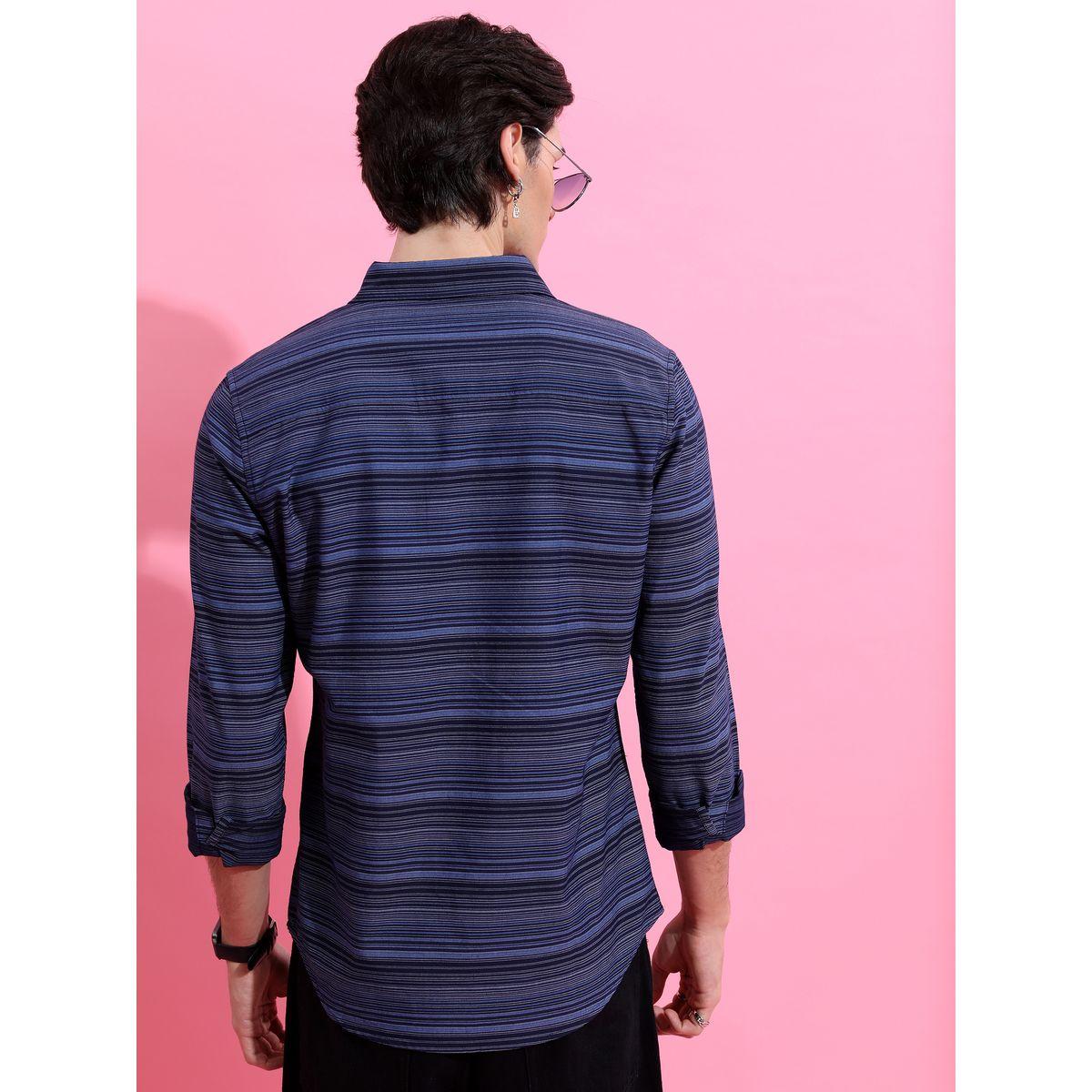 قميص مخطط بقصة سليم فت هايلاندر × ستايلي-men-clothing-shirts-image-3