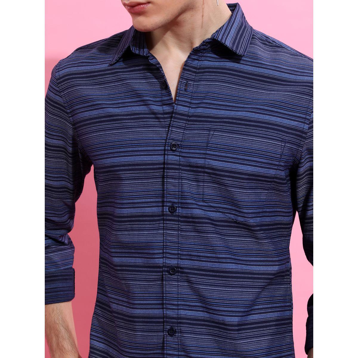 قميص مخطط بقصة سليم فت هايلاندر × ستايلي-men-clothing-shirts-image-5