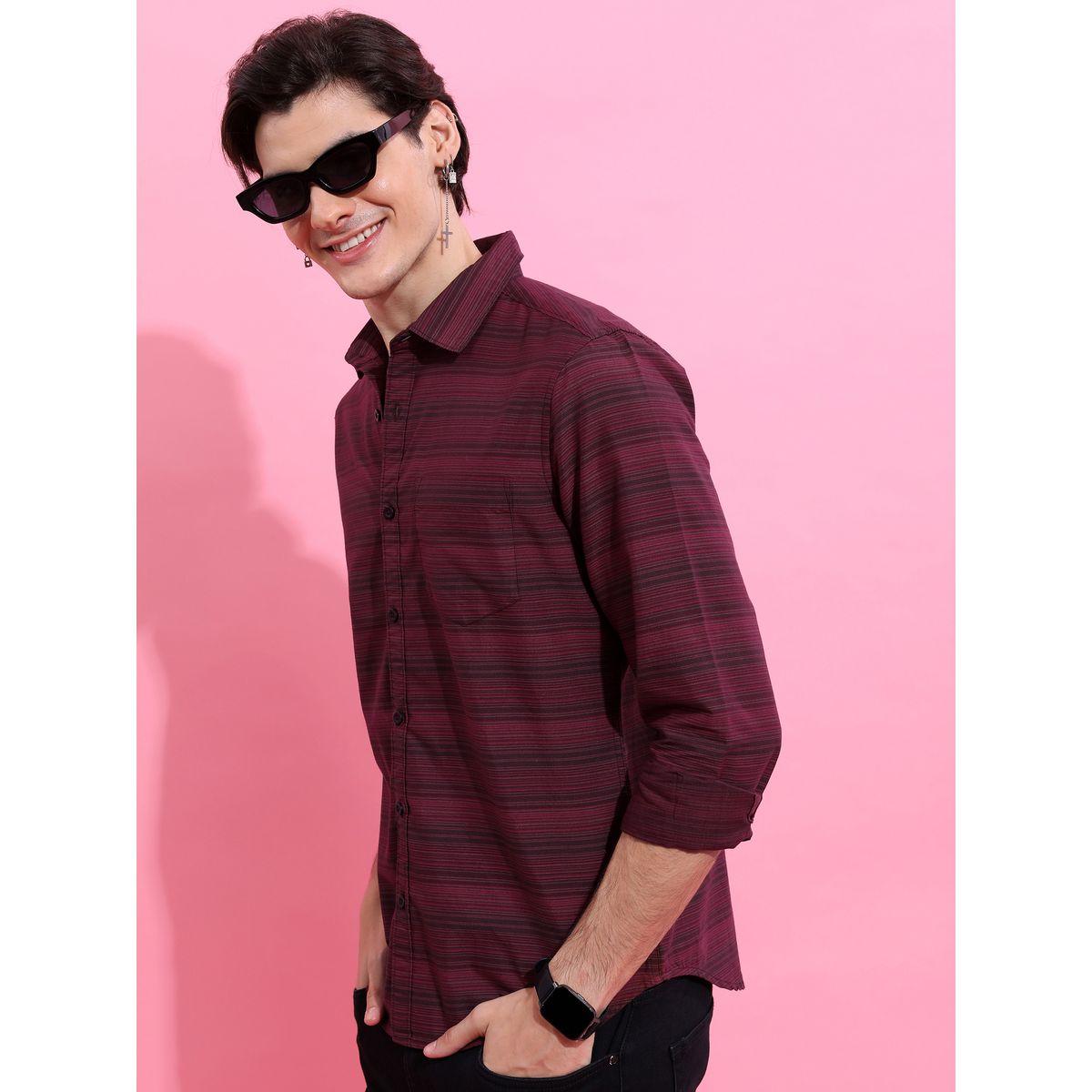 قميص مخطط بقصة سليم فت-men-clothing-shirts-image-4