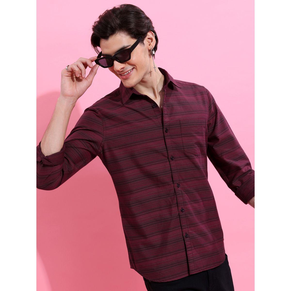 قميص مخطط بقصة سليم فت-men-clothing-shirts-image-6