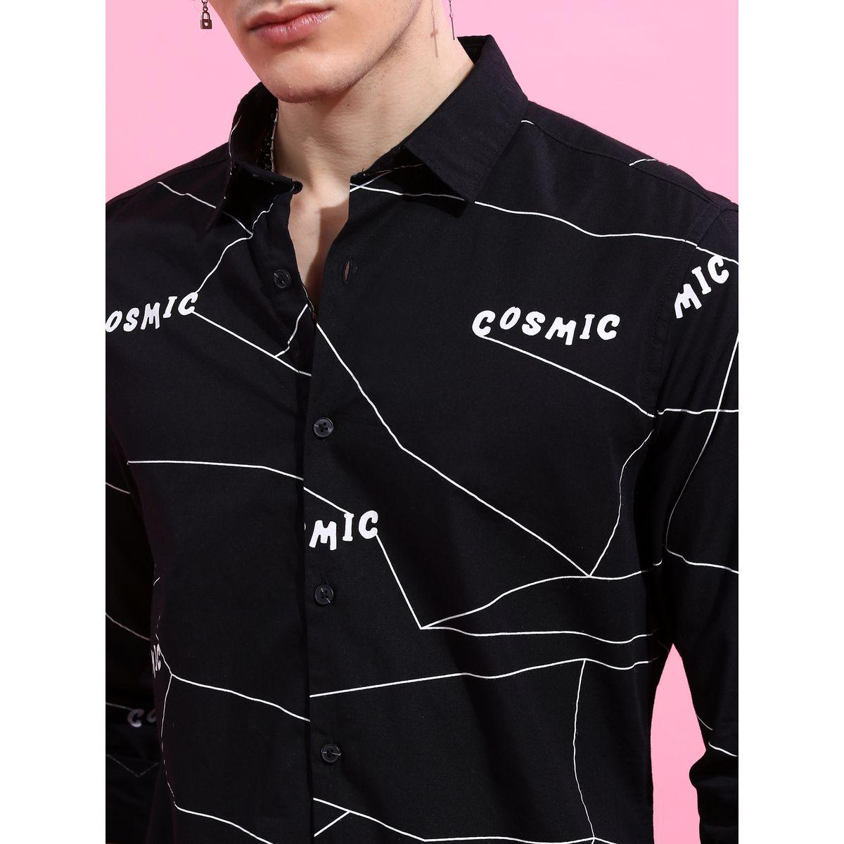 Graphic Print Slim Fit Shirt with Button Placket-men-clothing-shirts-image-5