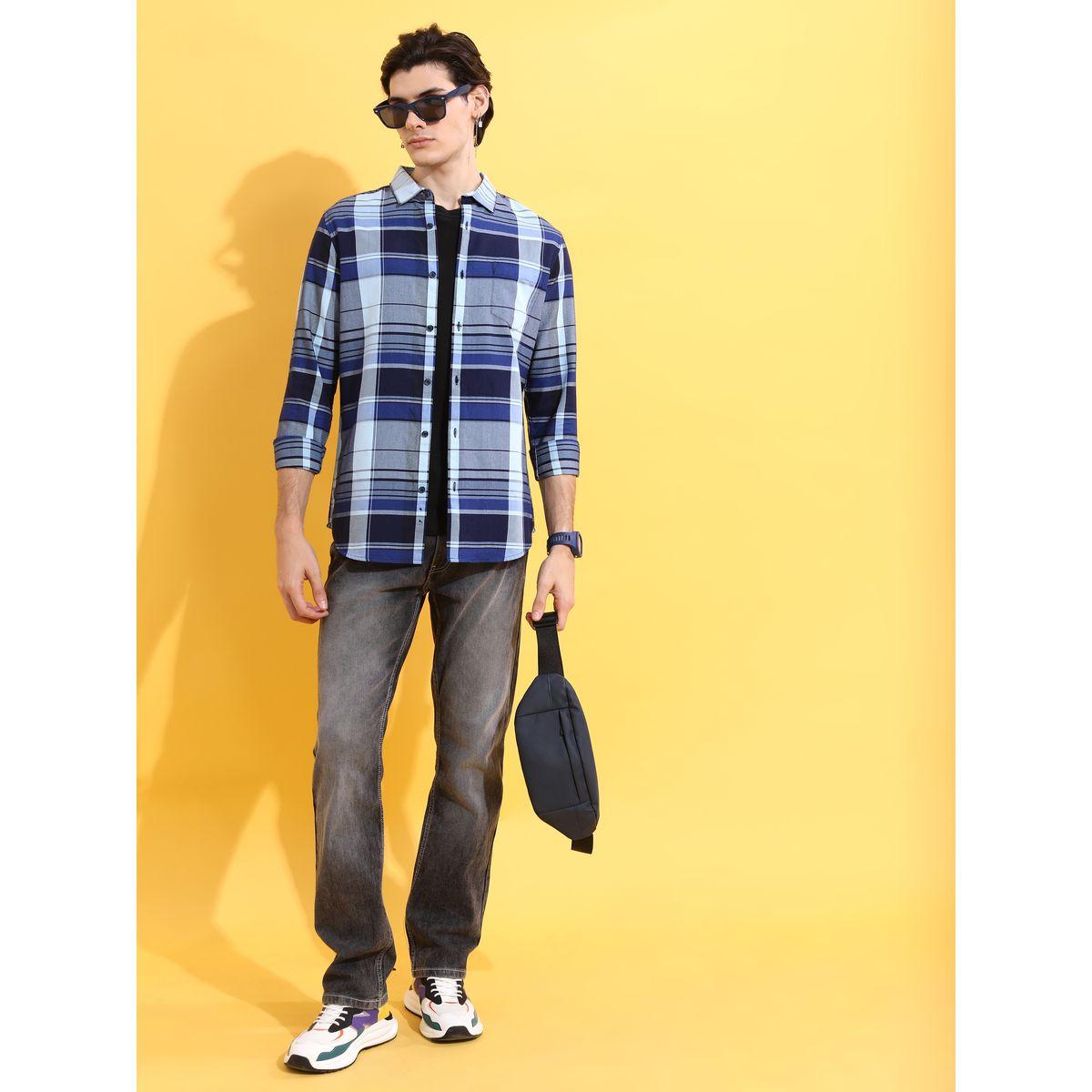 Highlander X Styli Checked Print Slim Fit Shirt-men-clothing-shirts-image-2