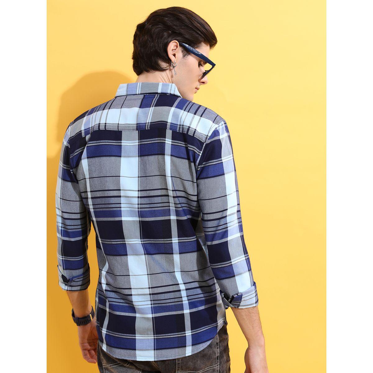 Highlander X Styli Checked Print Slim Fit Shirt-men-clothing-shirts-image-3