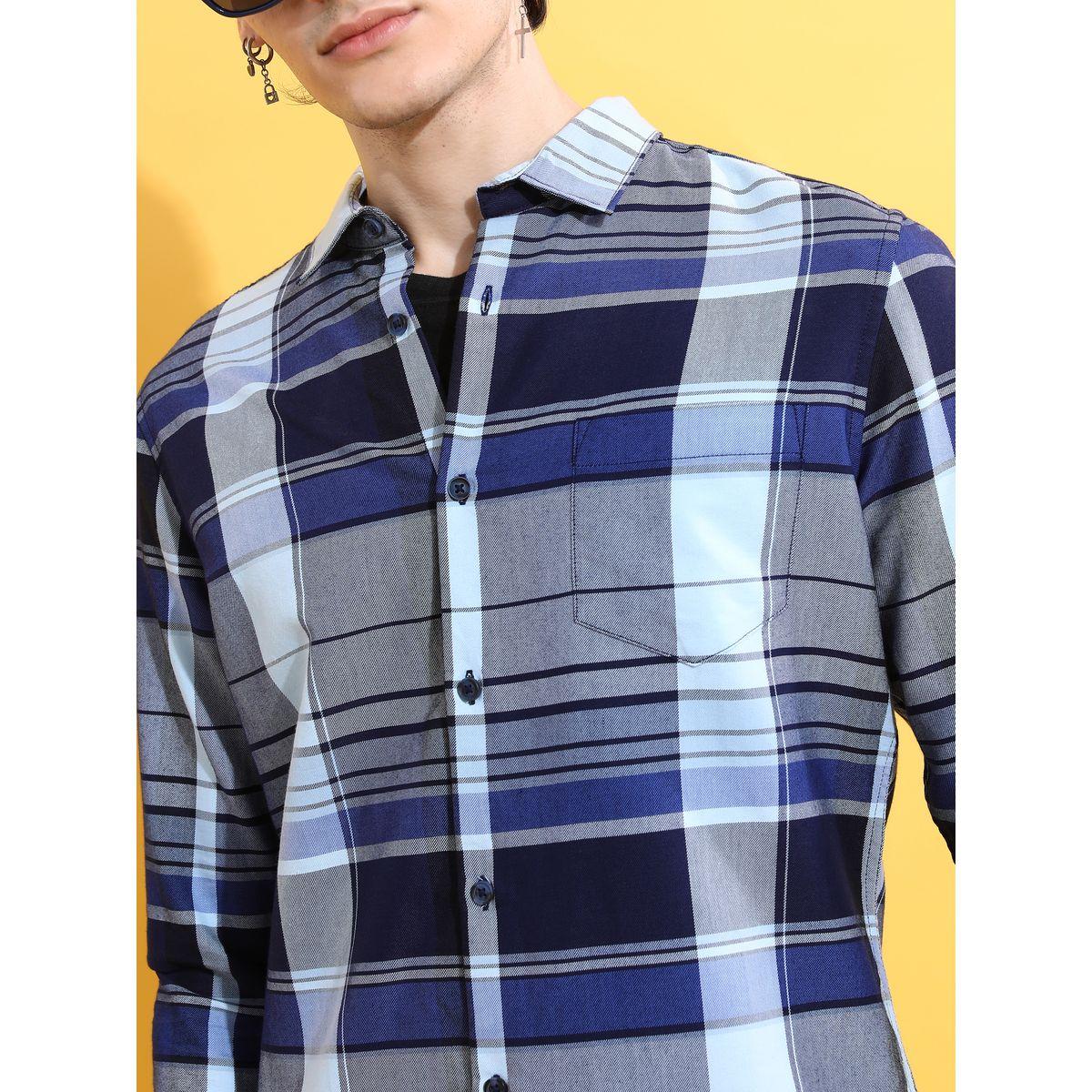 Highlander X Styli Checked Print Slim Fit Shirt-men-clothing-shirts-image-5