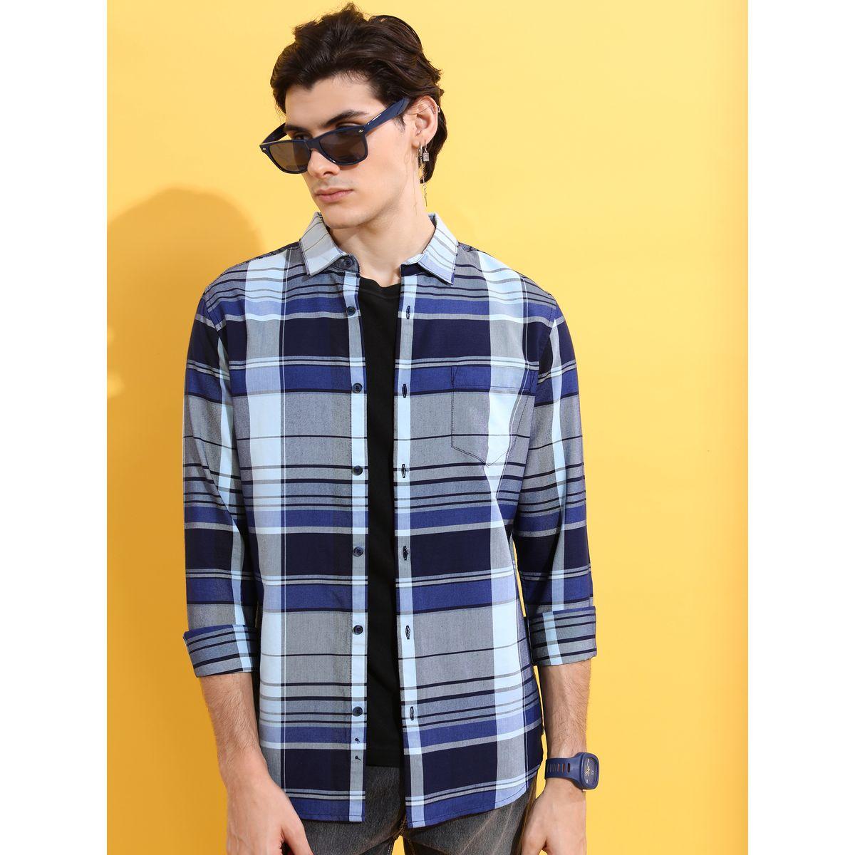 Highlander X Styli Checked Print Slim Fit Shirt-men-clothing-shirts-image-7