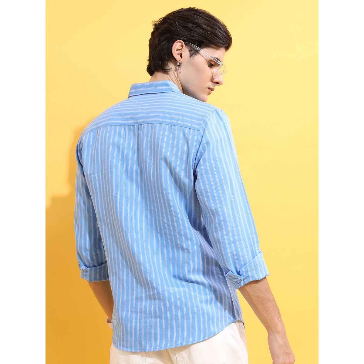 Highlander X Styli Striped Casual Shirt with Patch Pocket-men-clothing-shirts-image-3