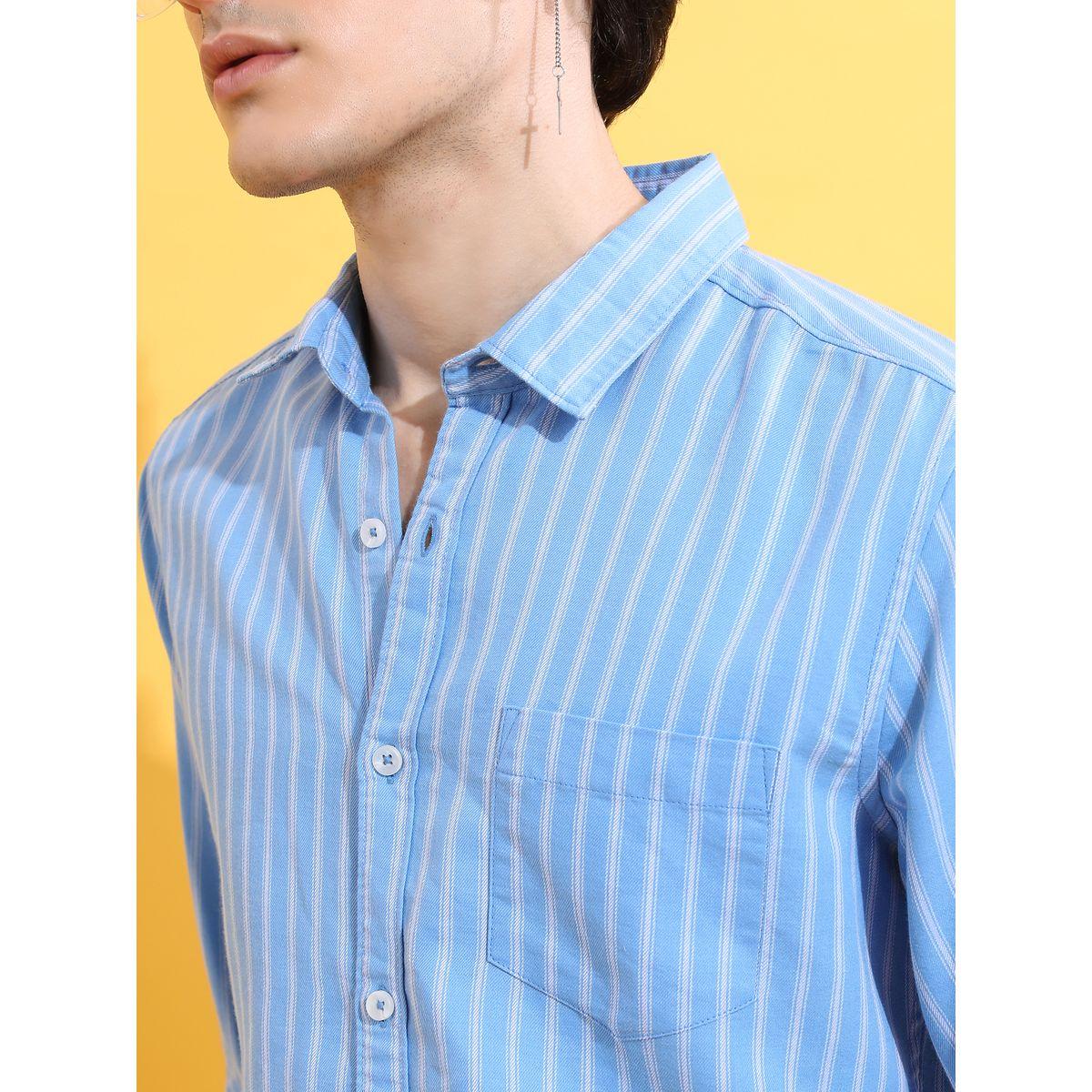 Highlander X Styli Striped Casual Shirt with Patch Pocket-men-clothing-shirts-image-5