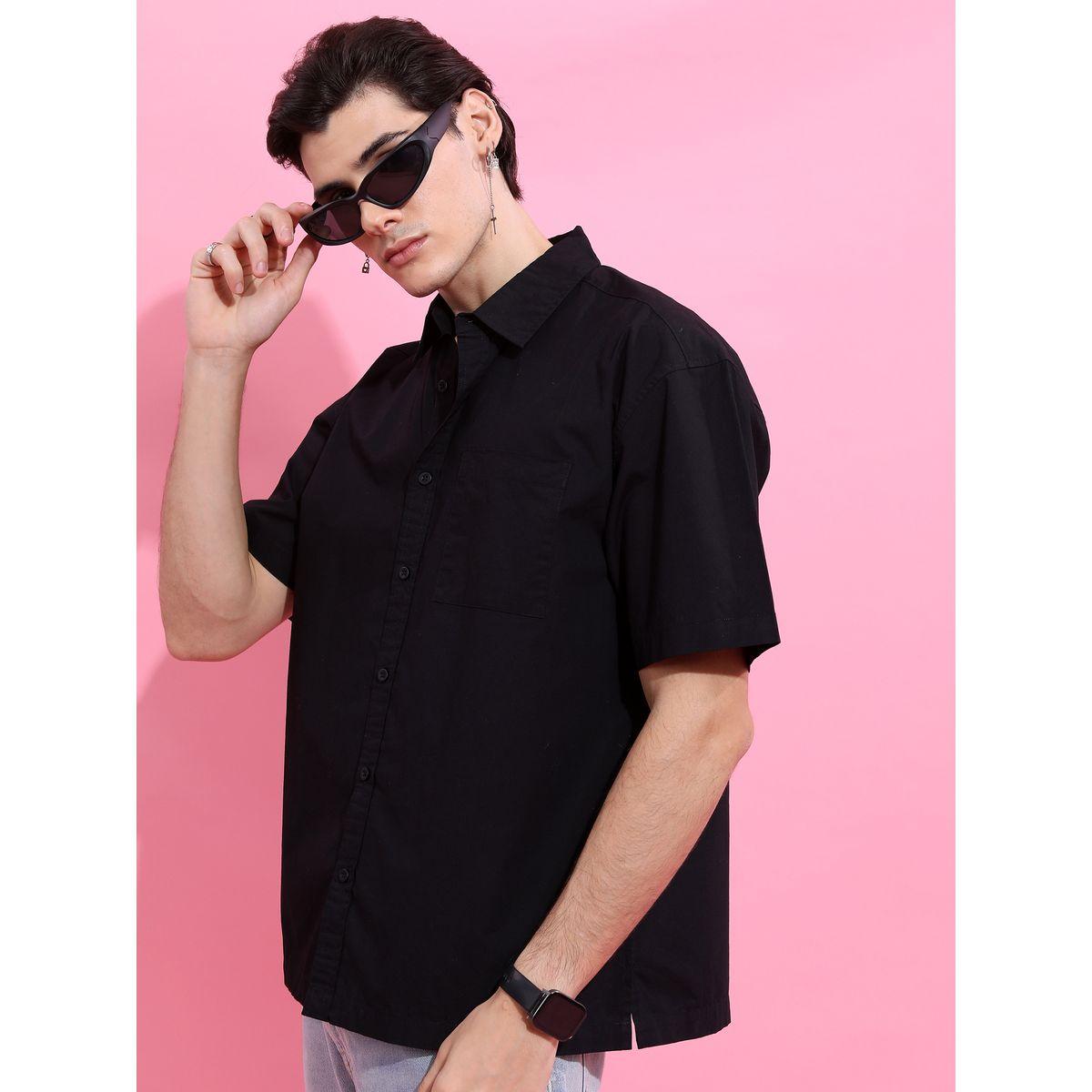 Oversized Solid Drop Shoulder Shirt-men-clothing-shirts-image-4