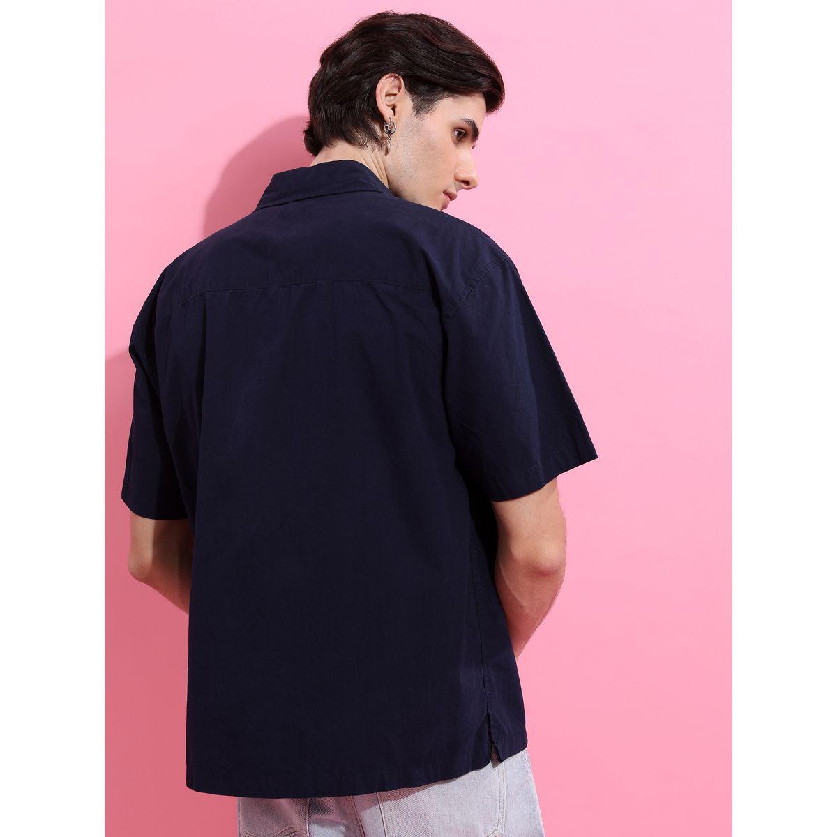 Oversized Solid Drop Shoulder Shirt-men-clothing-shirts-image-3
