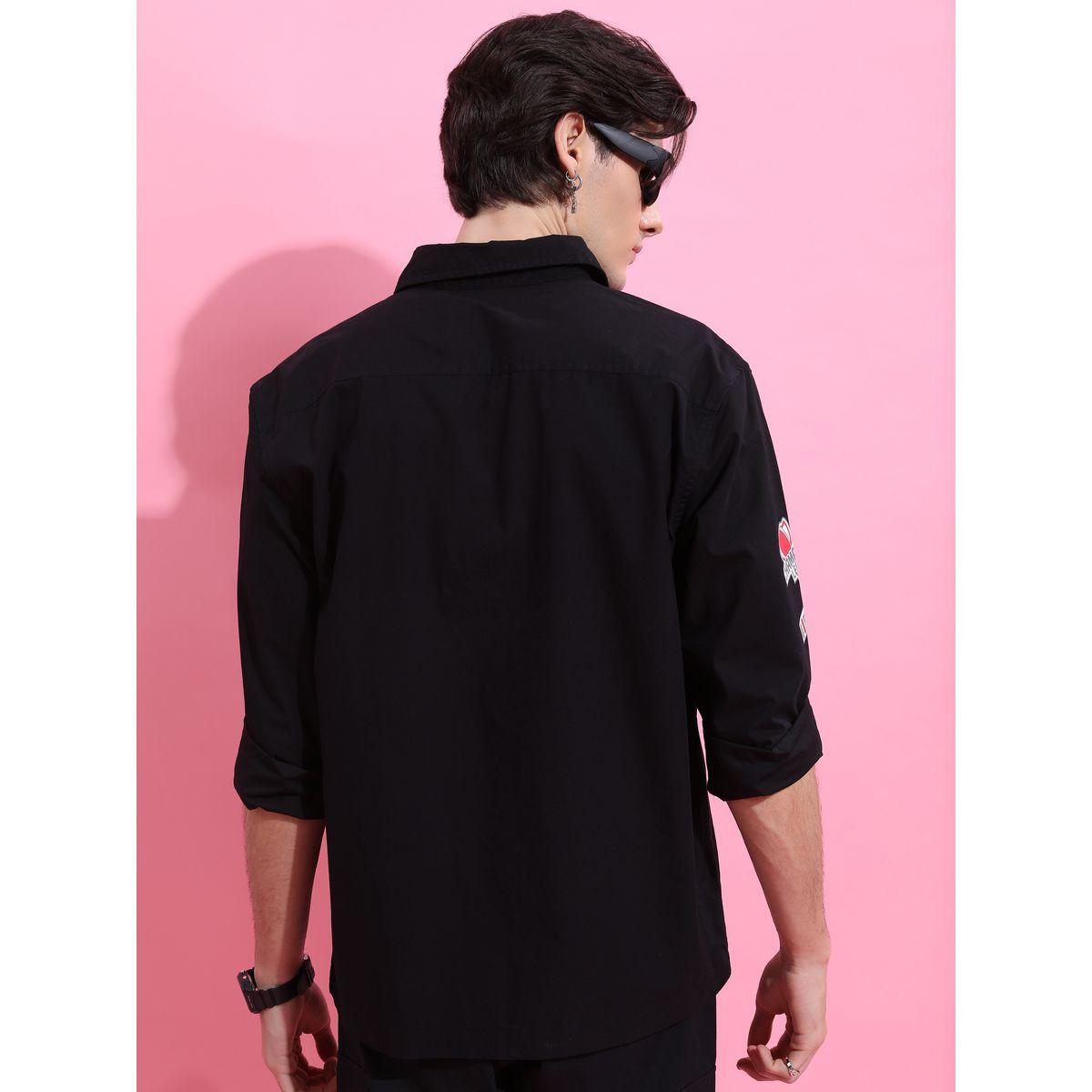 Oversized Graphic Print Drop Shoulder Shirt-men-clothing-shirts-image-3