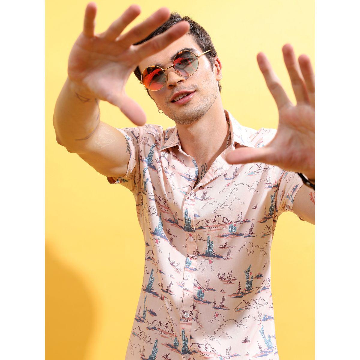Ketch X Styli All Over Graphic Print Slim Fit Shirt-men-clothing-shirts-image-1
