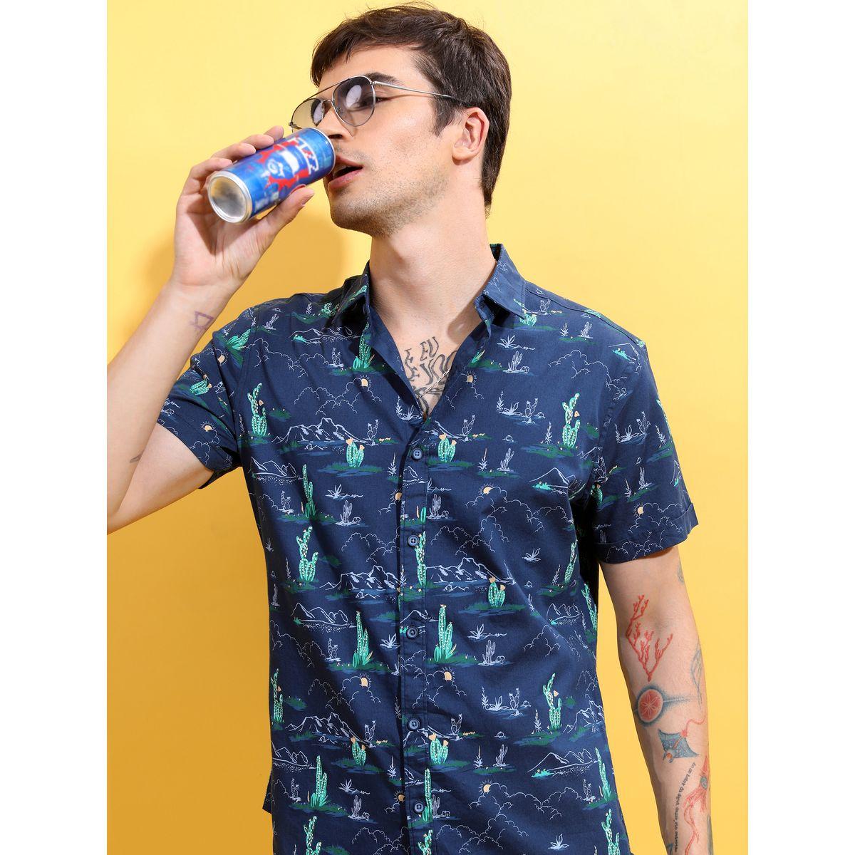 All Over Graphic Print Slim Fit Shirt-men-clothing-shirts-image-1