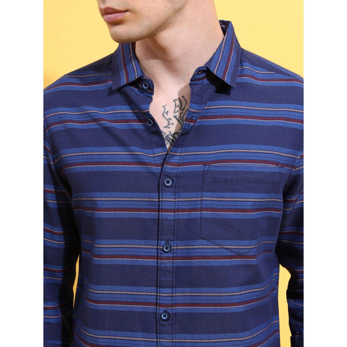قميص مخطط بأزرار غلق كيتش × ستايلي-men-clothing-shirts-image-5