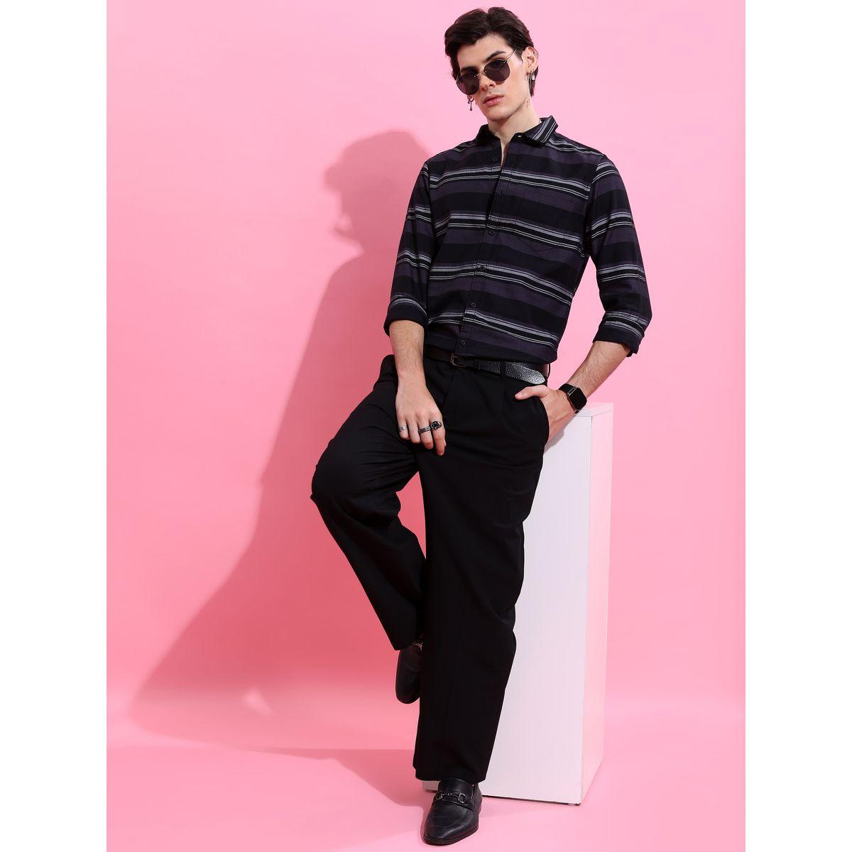 قميص مخطط بأزرار غلق كيتش × ستايلي-men-clothing-shirts-image-2