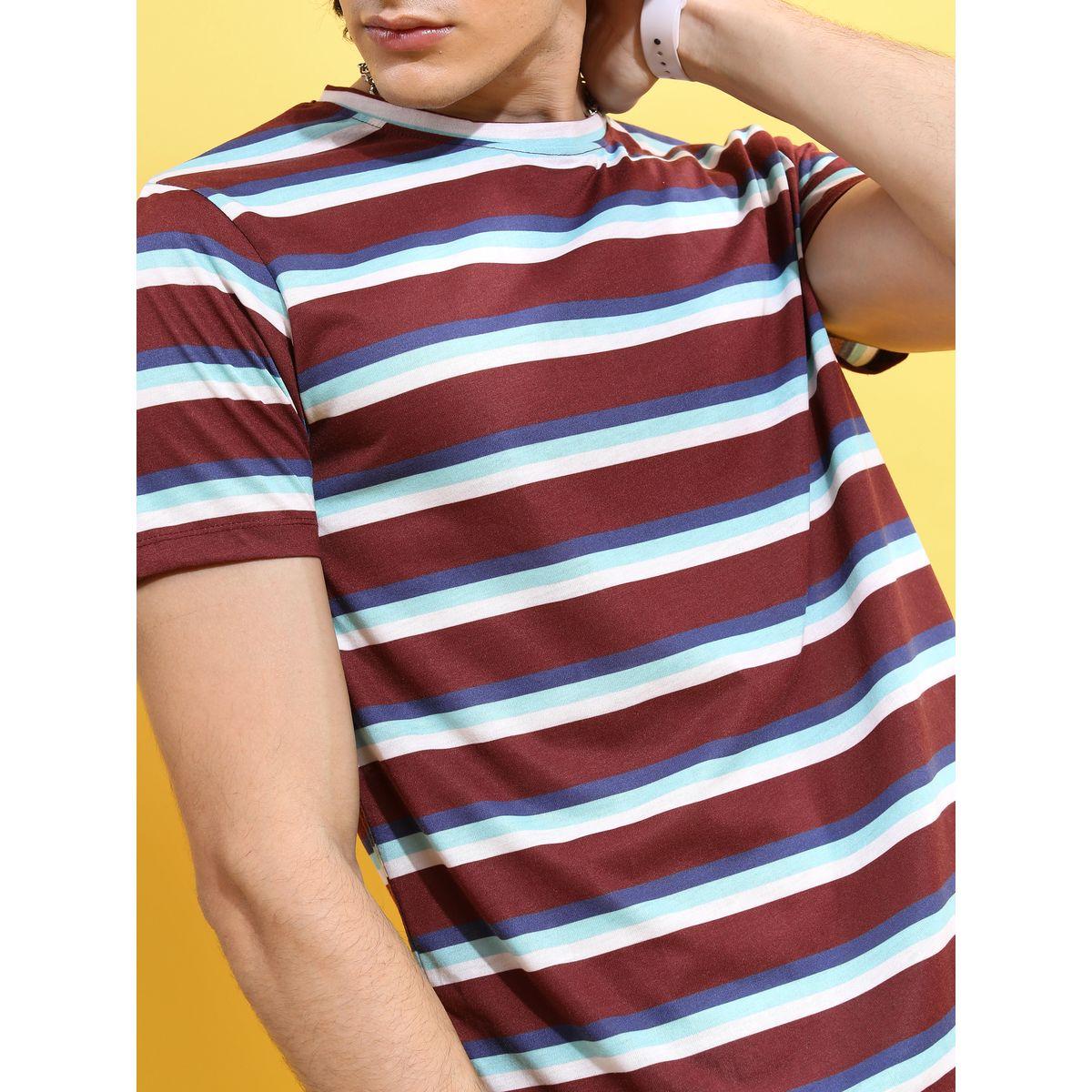 تيشيرت مخطط بقصة مريحة كيتش × ستايلي-men-clothing-tshirtsandpolos-tshirts-image-5