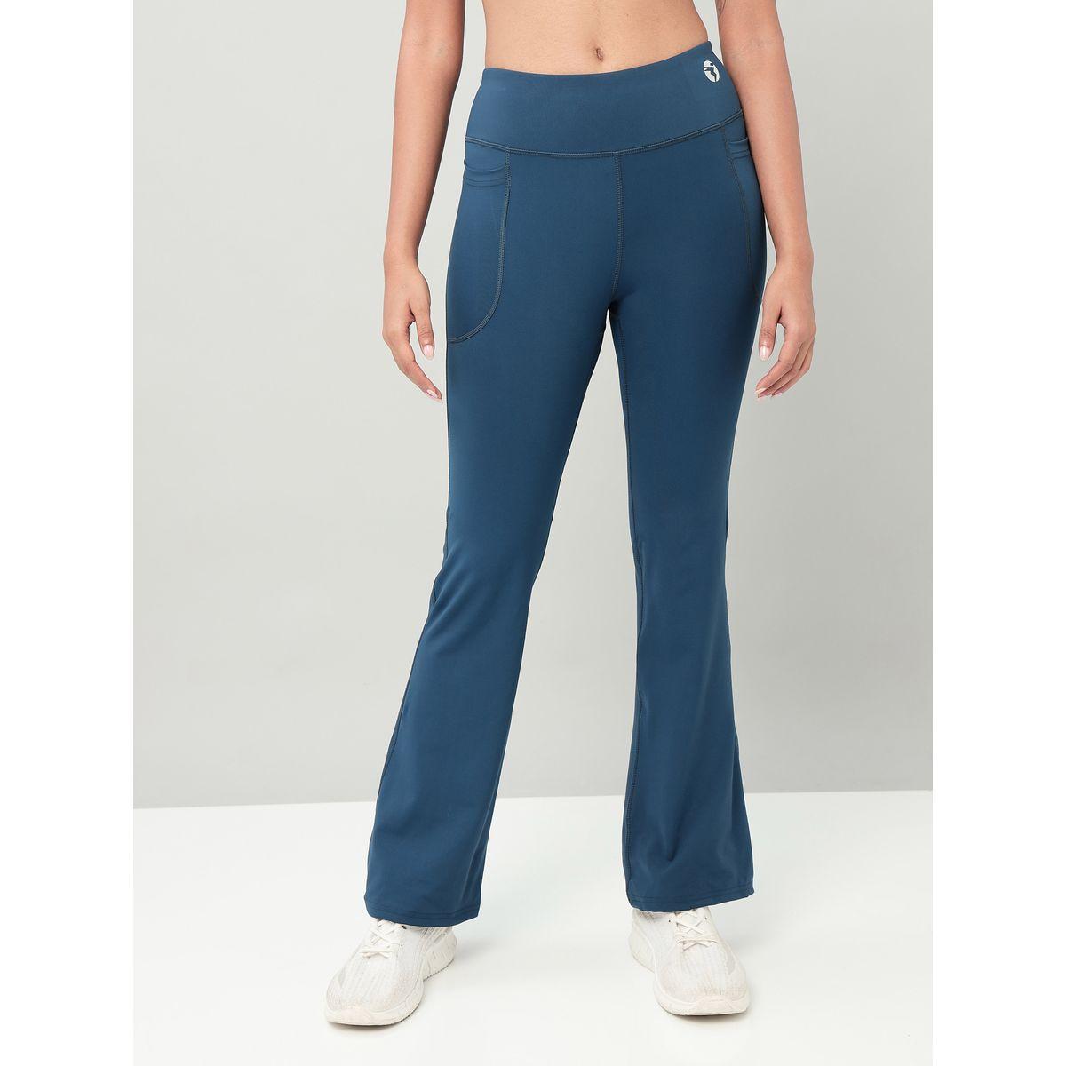 Technosport X Styli Solid Elastic Waistband Fit & Flare Pants-women-clothing-sportswearandactivewear-bottoms-image-2