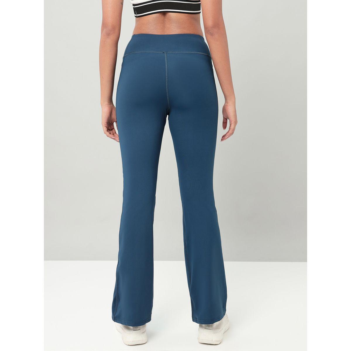Technosport X Styli Solid Elastic Waistband Fit & Flare Pants-women-clothing-sportswearandactivewear-bottoms-image-3