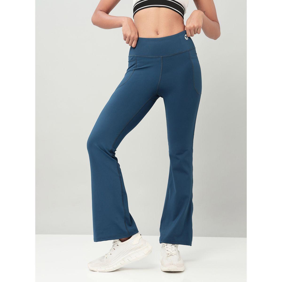 Technosport X Styli Solid Elastic Waistband Fit & Flare Pants-women-clothing-sportswearandactivewear-bottoms-image-4