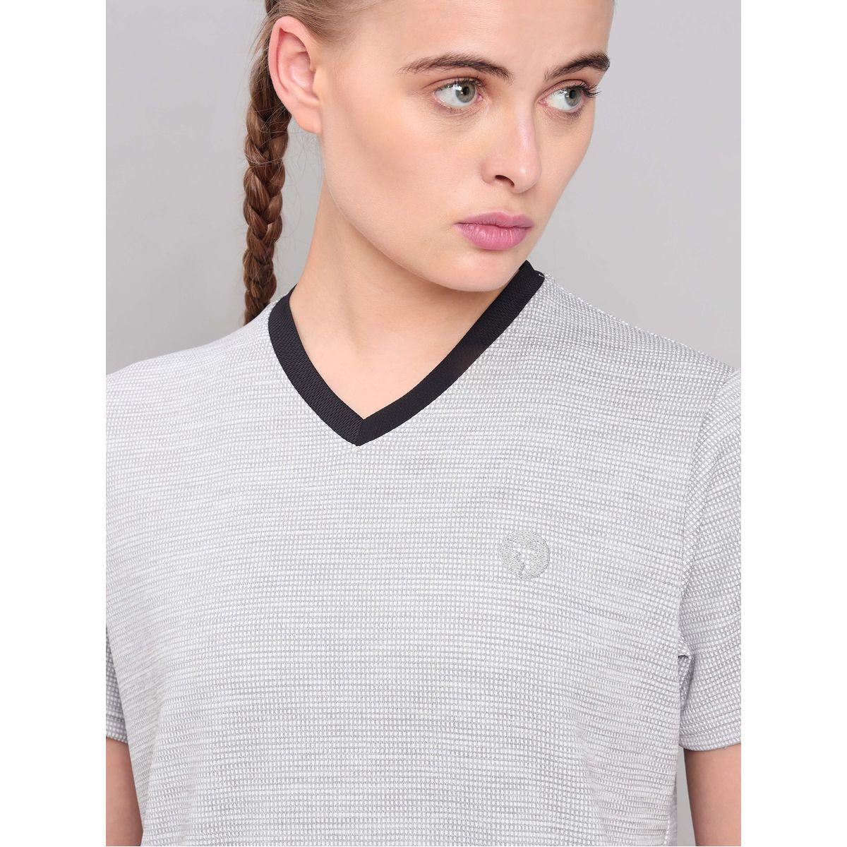 Technosport X Styli 2-Way Stretch Melange V Neck Active T-Shirt-women-clothing-sportswearandactivewear-tshirtsandvests-image-6