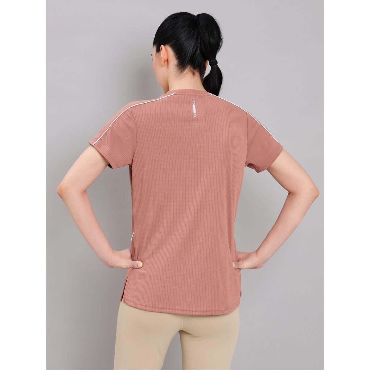تيشيرت رياضي بتداخلات محزوزة تكنوسبورت × ستايلي-sports-women-clothing-tshirtsandvests-image-2