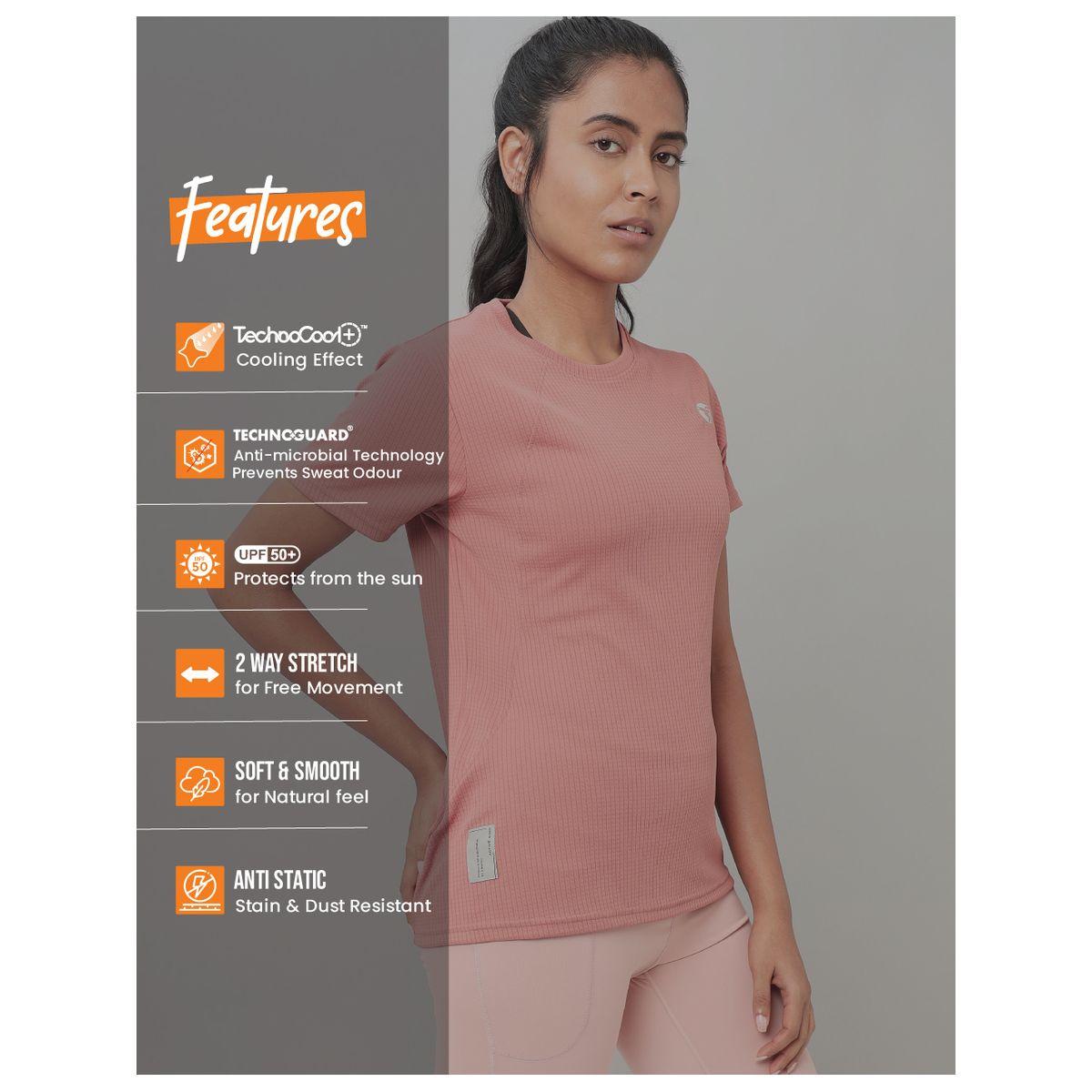 Technosport X Styli 2-Way Stretch Logo Detail Active Top-women-clothing-sportswearandactivewear-tshirtsandvests-image-3