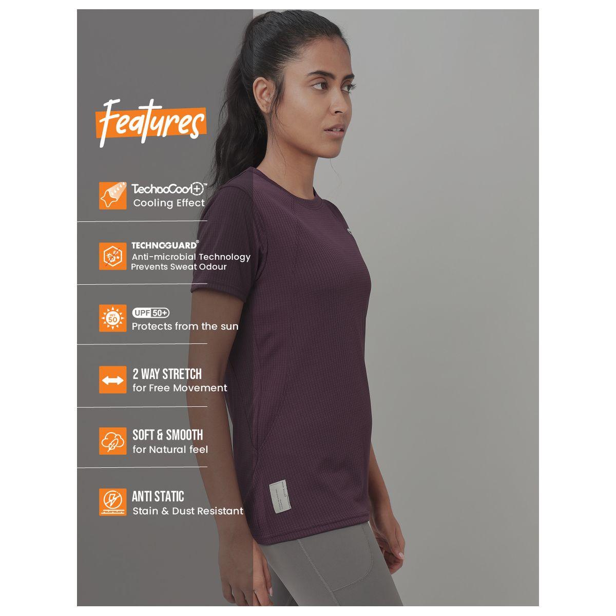 Technosport X Styli 2-Way Stretch Logo Detail Active Top-women-clothing-sportswearandactivewear-tshirtsandvests-image-3