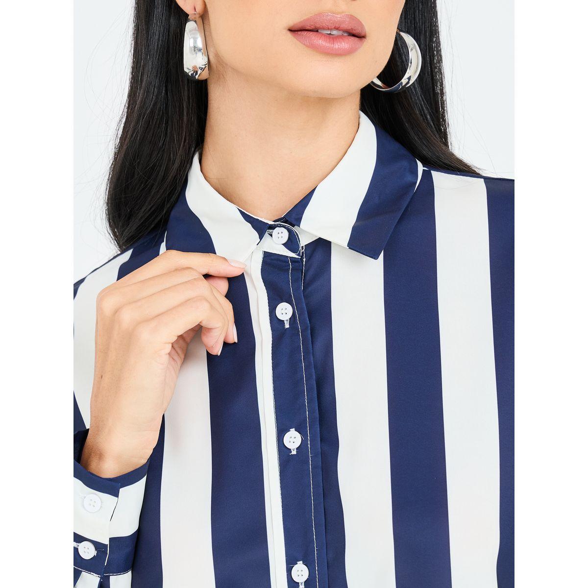 Styli Oversized Striped Collared Longline Shirt-women-clothing-shirtsandblouses-shirts-image-4