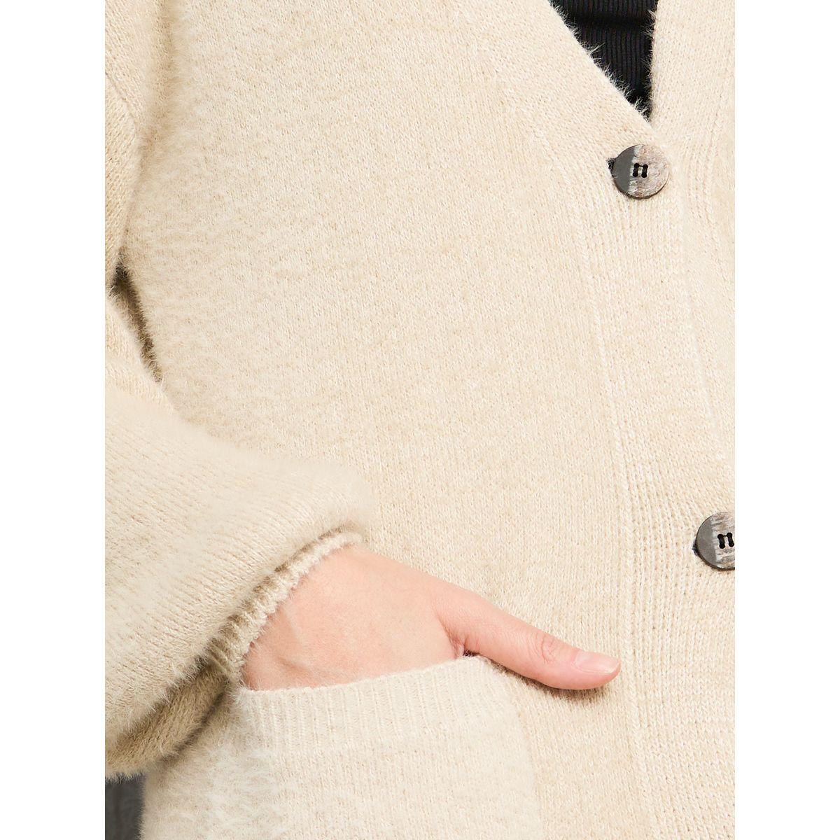 كارديجان سادة واسع بأزرار غلق-women-winterwear-cardigansandjumpers-cardigans-image-4