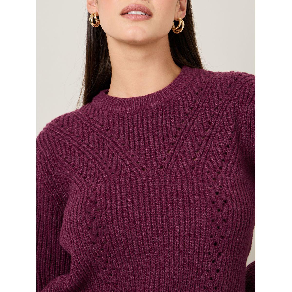 سويتر محبوك بقصة عادية-women-clothing-cardigansandjumpers-jumpers-image-3