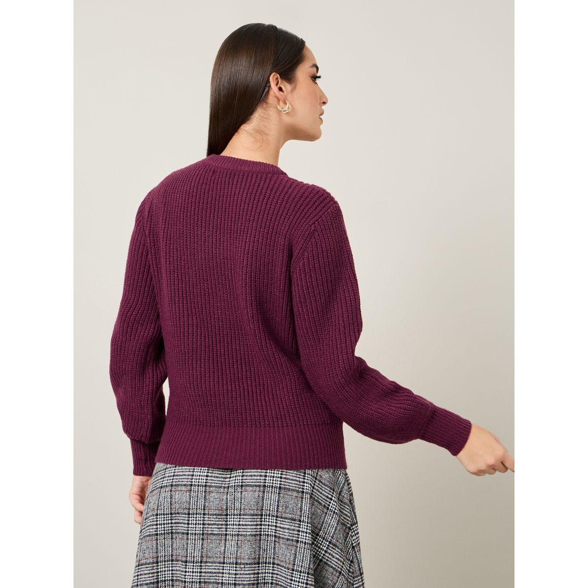 سويتر محبوك بقصة عادية-women-clothing-cardigansandjumpers-jumpers-image-5