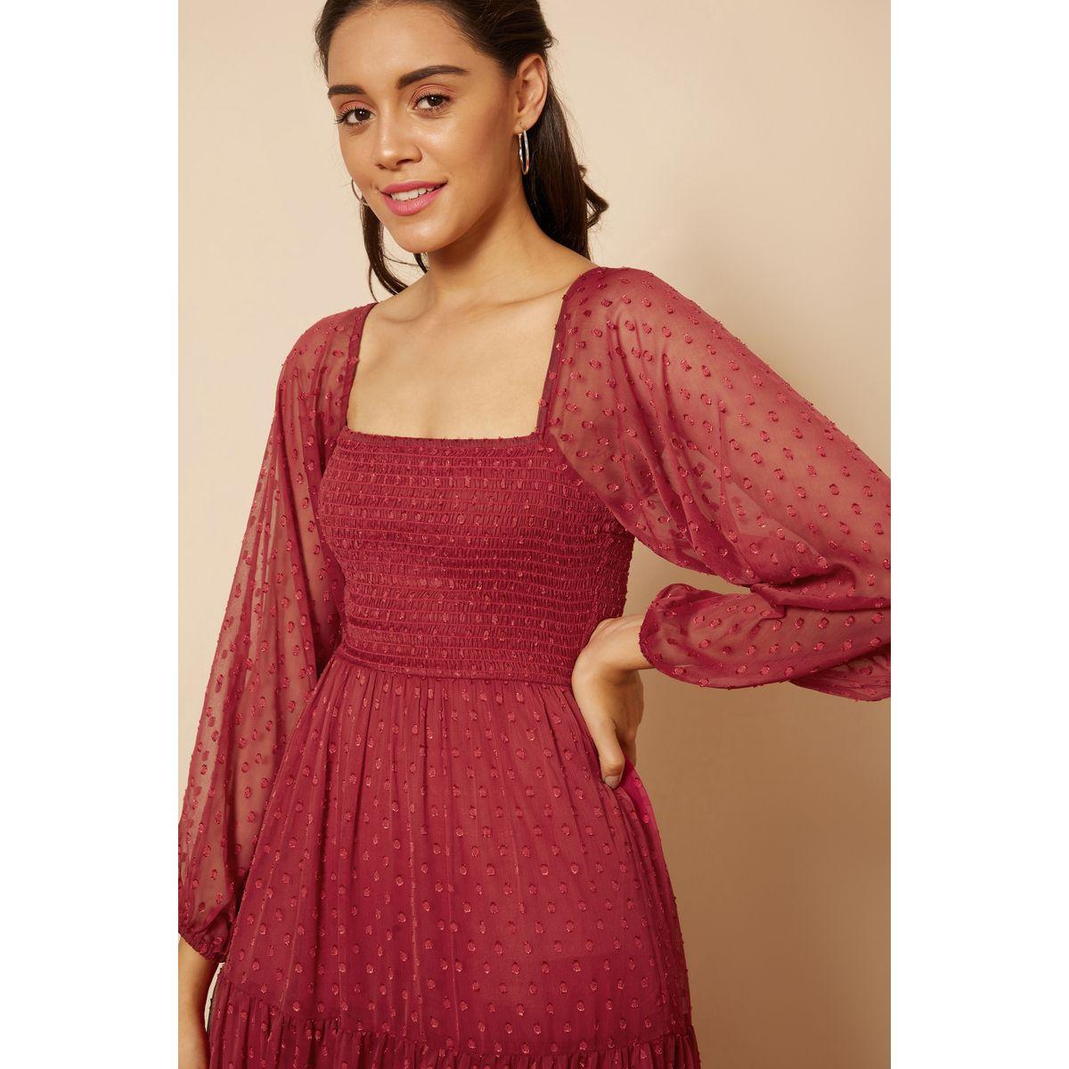 Femella X Styli Square Neck Dobby Tiered Maxi Dress-women-clothing-dresses-image-8