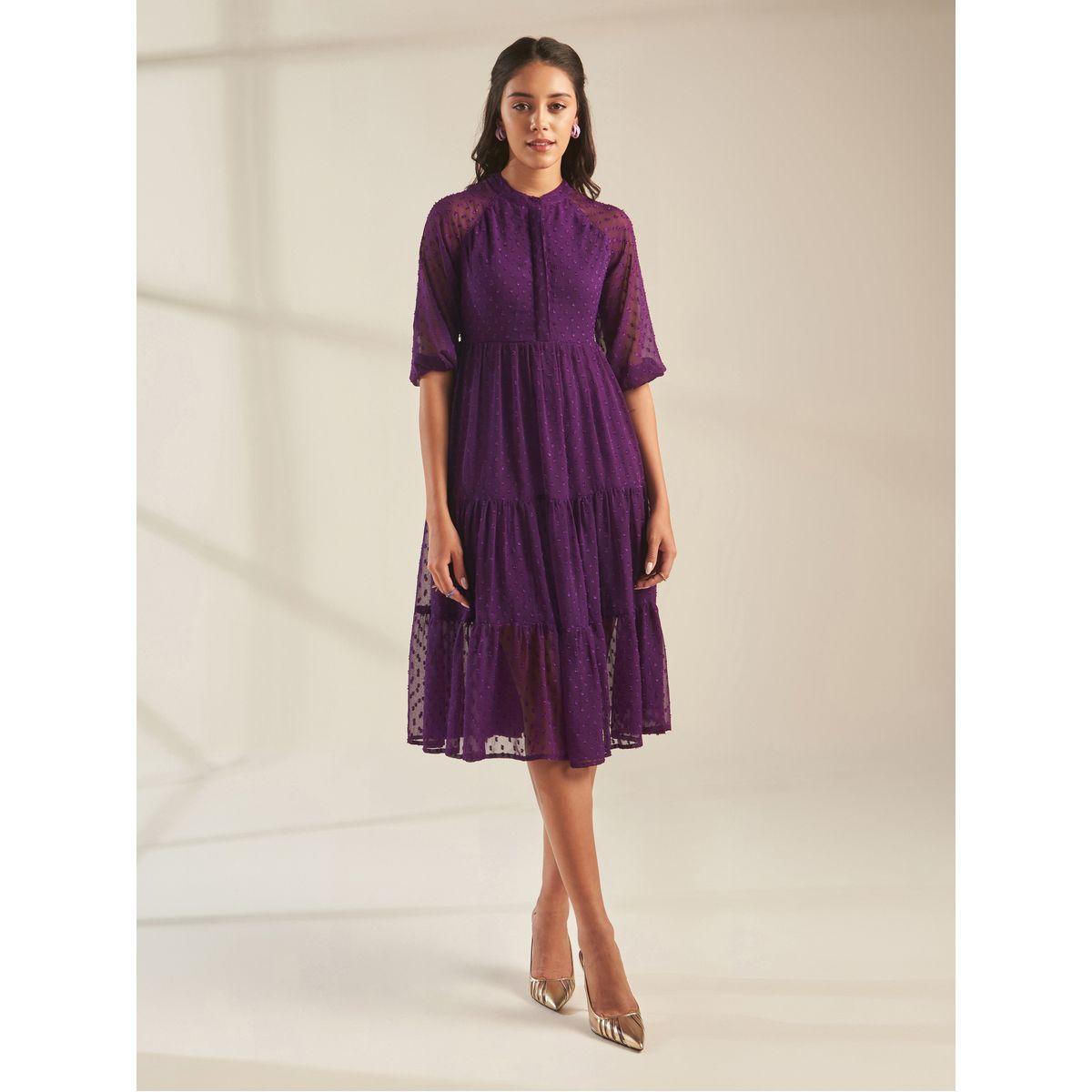 فستان ميدي مزين بكسرات فِميلا × ستايلي-women-clothing-dresses-image-1