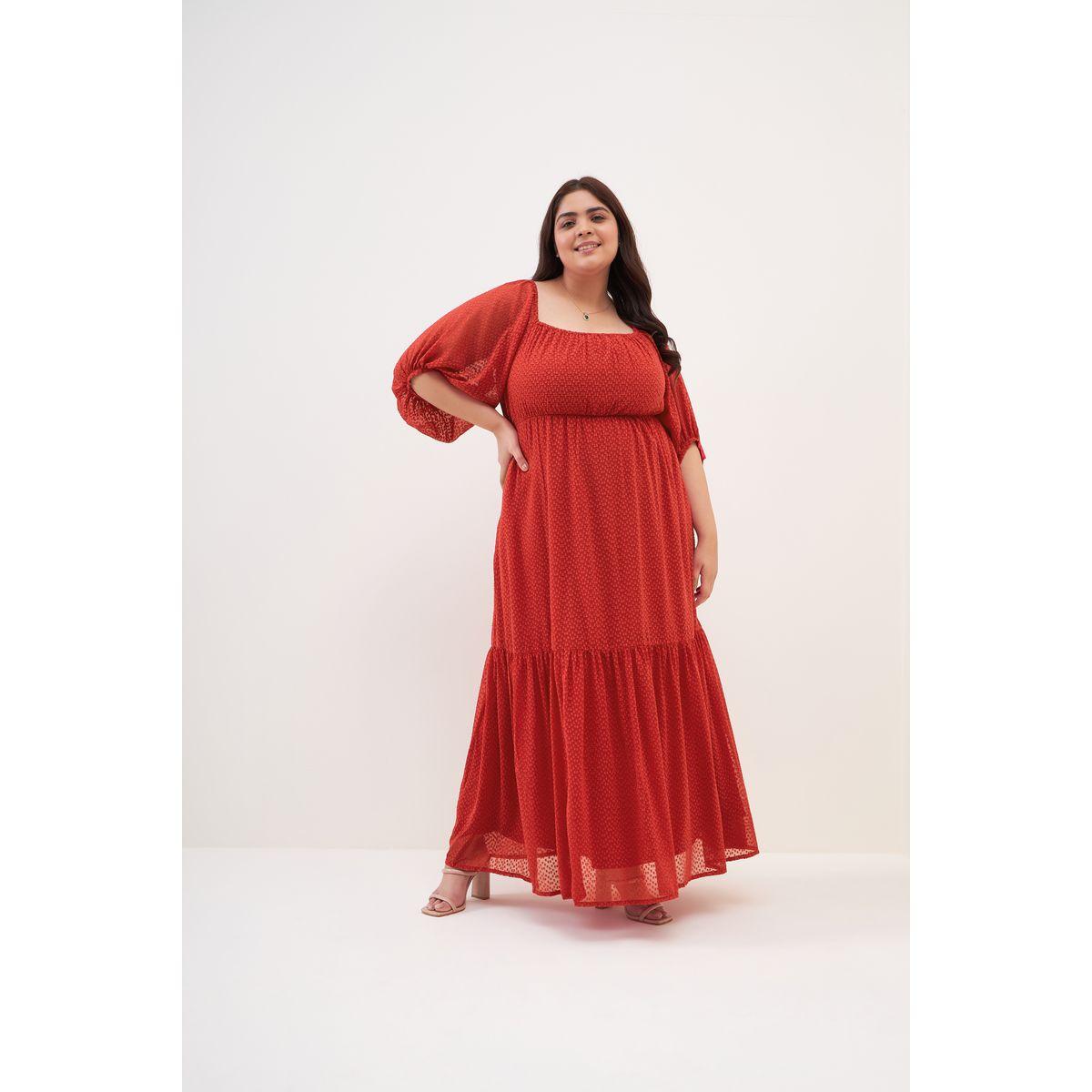 فستان طويل بكسرات وياقة مربعة فِميلا × ستايلي-women-clothing-dresses-image-3