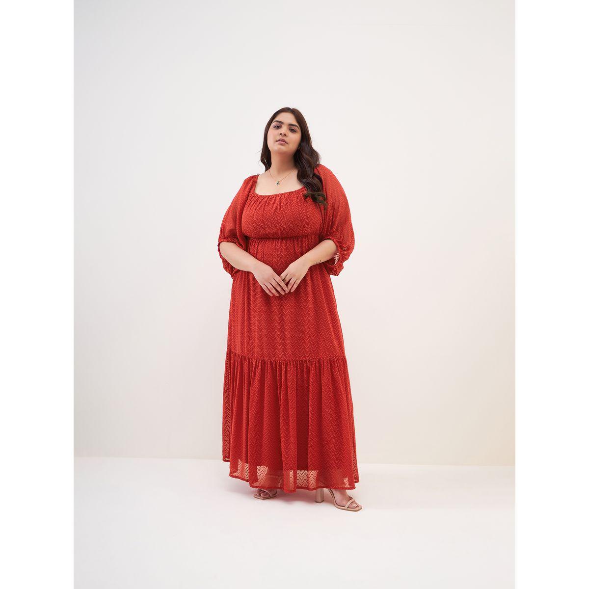 فستان طويل بكسرات وياقة مربعة فِميلا × ستايلي-women-clothing-dresses-image-4