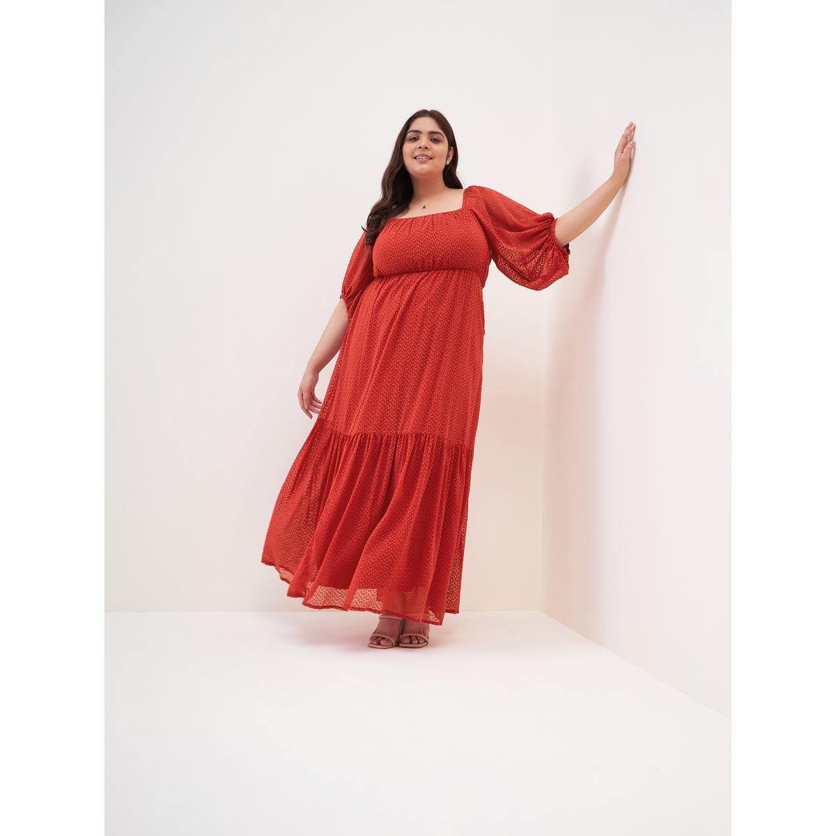 فستان طويل بكسرات وياقة مربعة فِميلا × ستايلي-women-clothing-dresses-image-7