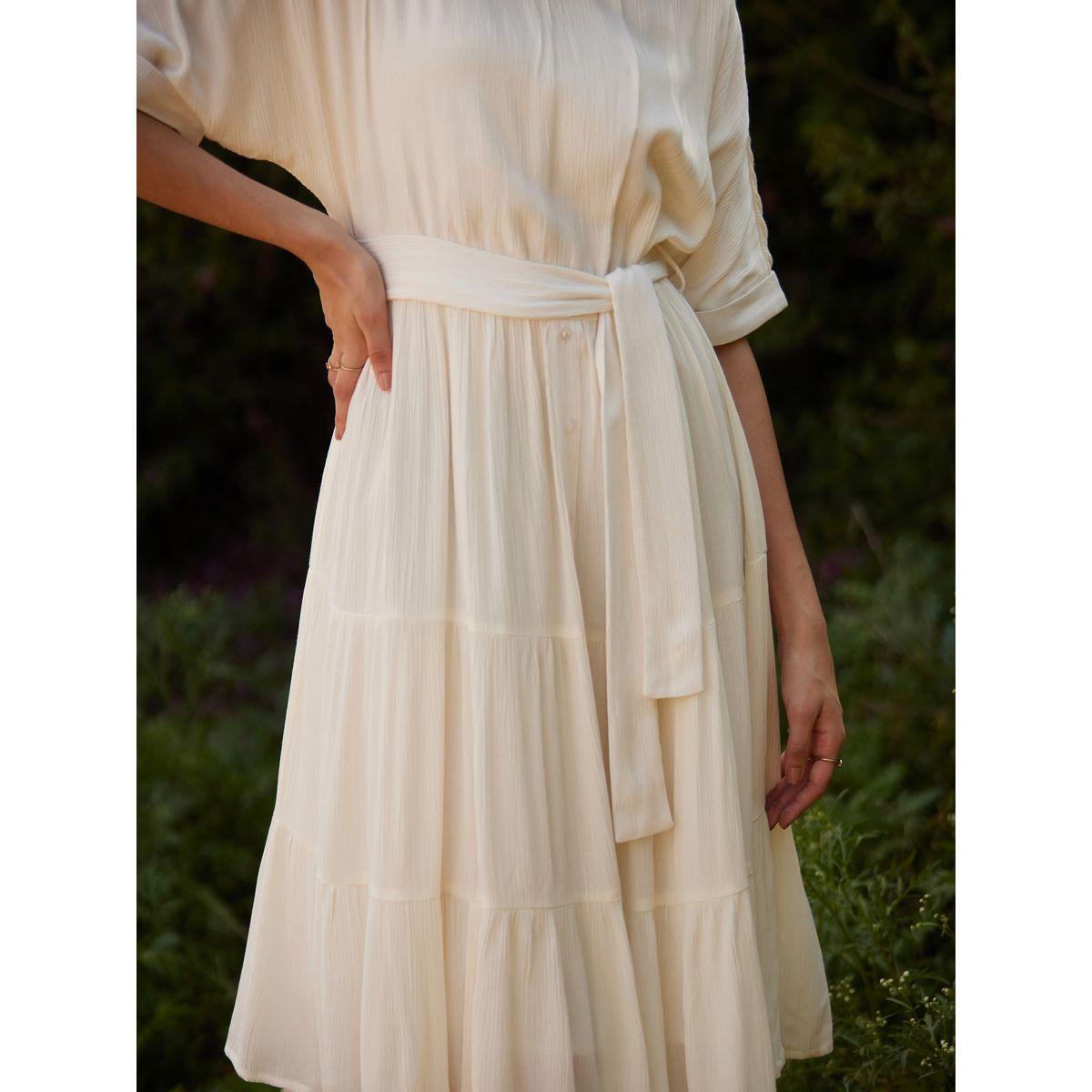 فستان ميدي بكسرات وحزام خصر فِميلا × ستايلي-women-clothing-dresses-image-6