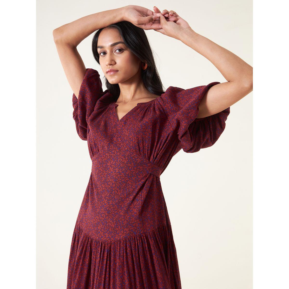 Femella X Styli Floral Print Tiered Midi Dress-women-clothing-dresses-image-2
