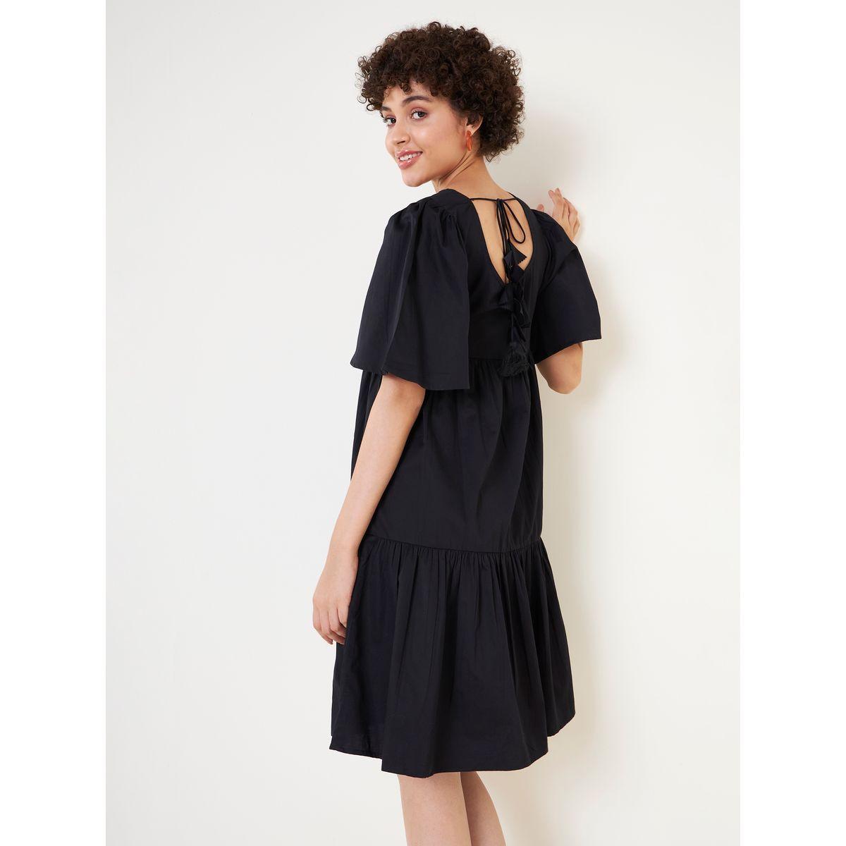 Femella X Styli Cotton Tie-Up Back Tiered Midi Dress-women-clothing-dresses-image-7