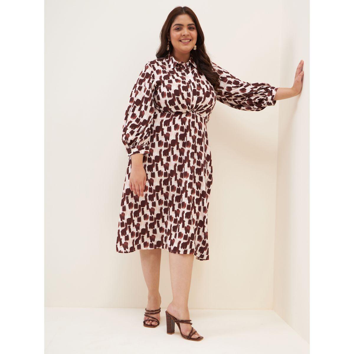 فستان ميدي مطبع بطبعة مجردة فِميلا × ستايلي-women-clothing-dresses-image-6