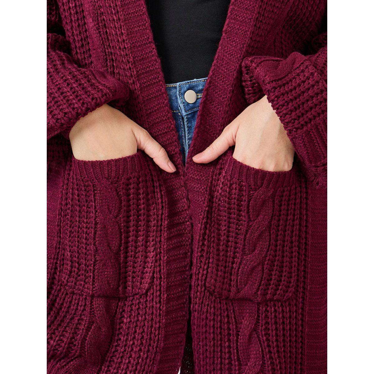 كارديجان محبوك بقصة عادية-women-winterwear-cardigansandjumpers-cardigans-image-3