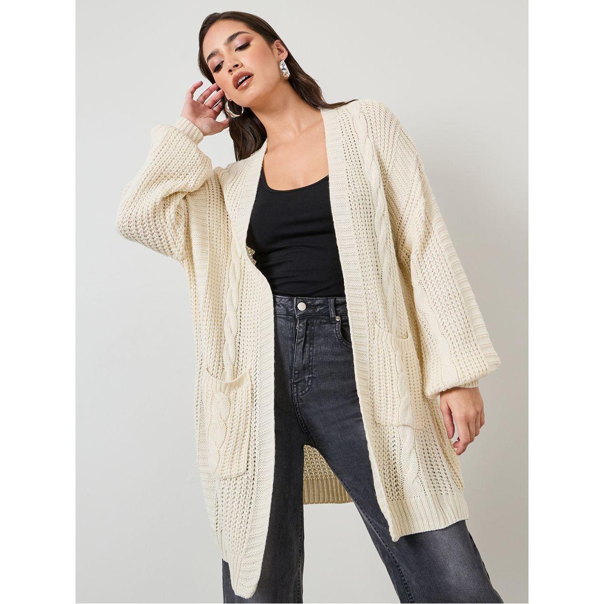 كارديجان محبوك بقصة عادية-women-winterwear-cardigansandjumpers-cardigans-image-1