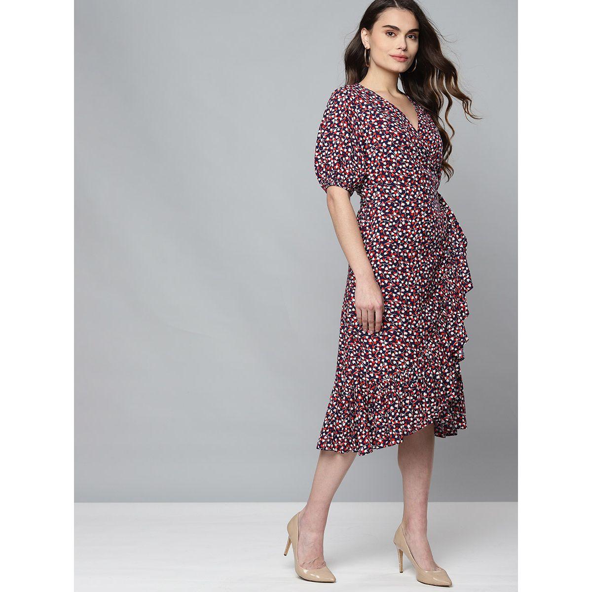 فستان ميدي بنمط لف فِميلا × ستايلي-women-clothing-dresses-image-2