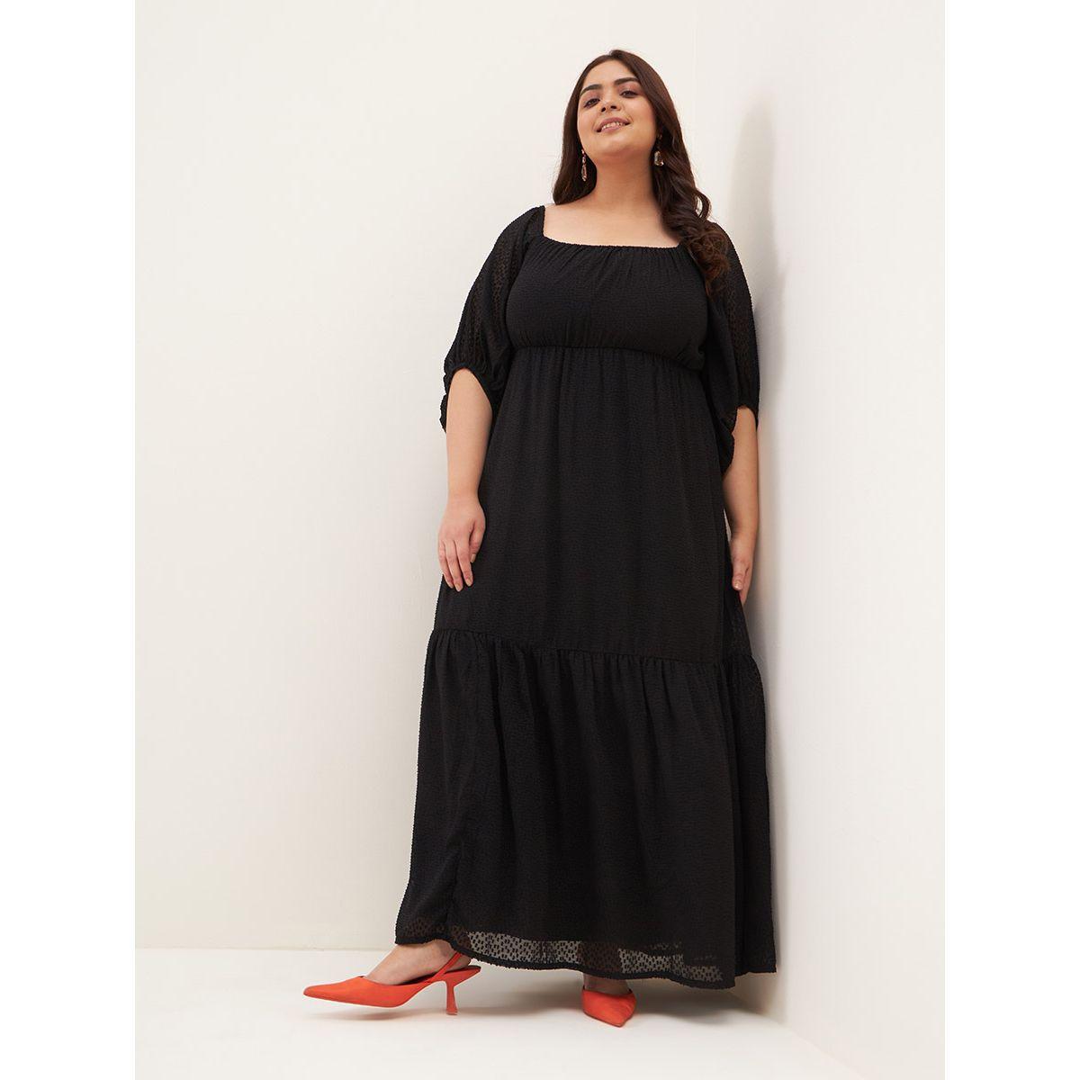 فستان طويل مزين بكسرات فِميلا × ستايلي-women-clothing-dresses-image-3