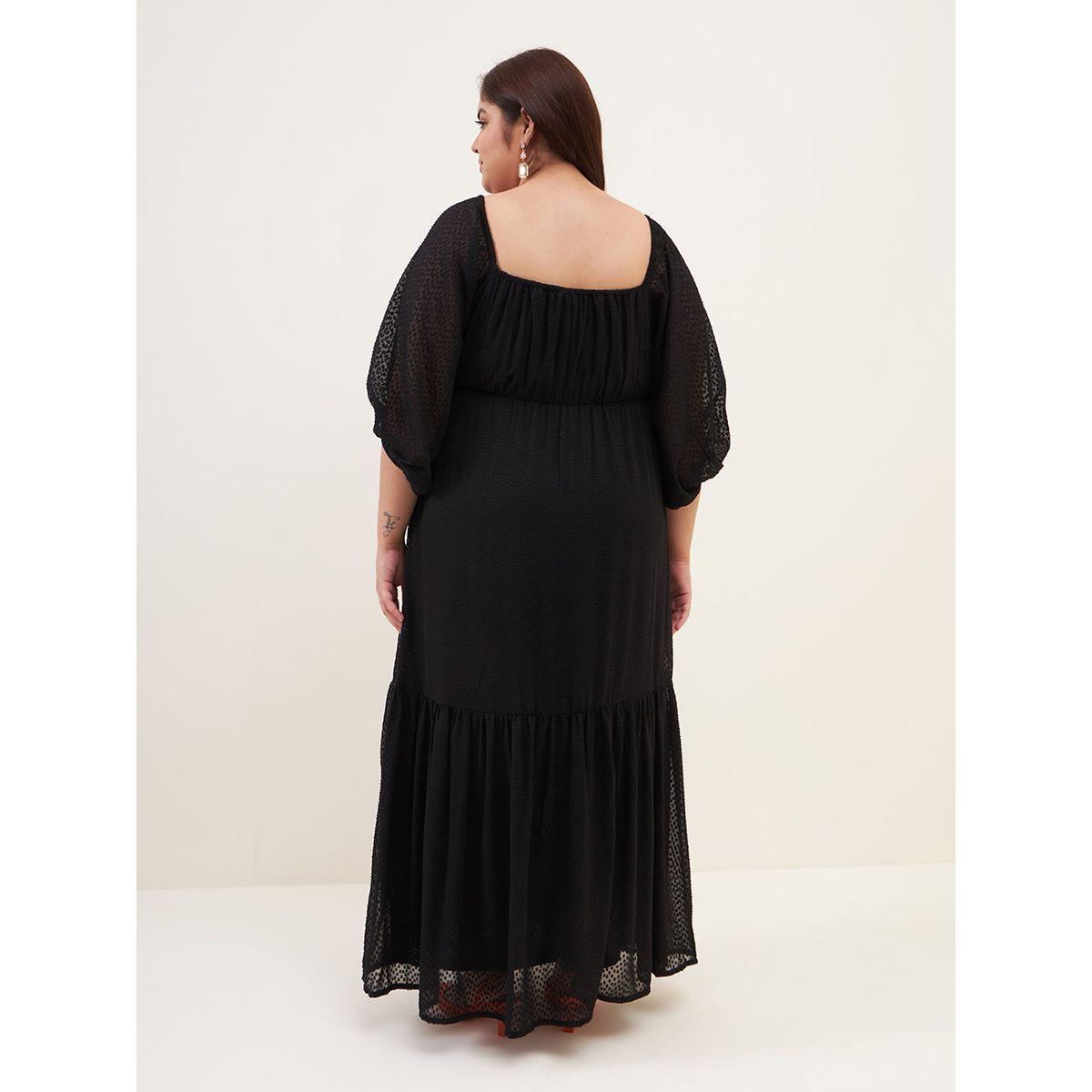 فستان طويل مزين بكسرات فِميلا × ستايلي-women-clothing-dresses-image-4